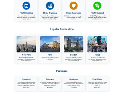 Flight Booking Website css design flighbookingpage hrml javascript landingpage ui uiux ux website