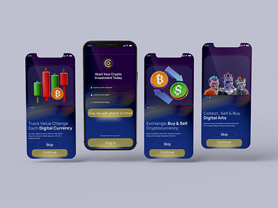 CRYPTO TRADING APPLICATION UI DESIGN INCLUDING USER REGISTRATION graphic design logo ui ux