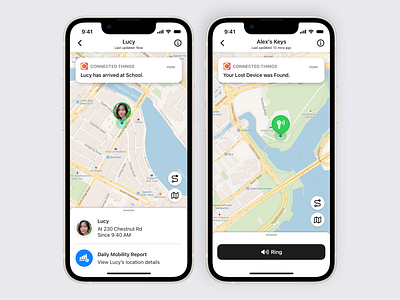 Finding Lost Keys alert app design family location map maps mobile app mobility notification product design singapore ui