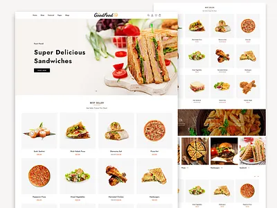 Good Food Shopify Website design ecommerce ecommerce website shopify website
