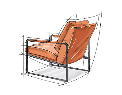 Sketch of furniture illustration scetch vector