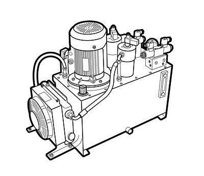 Illustration of mechanisms and details illustration vector