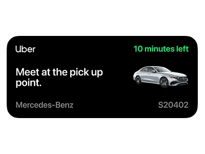 Uber Meet Widget UI car model clean design minimalism minimalist modern simple taxi typography uber uber time uber widget ui