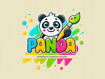 Logo PANDA (children`s creative studio) brand branding design graphic design illustration illustrator logo photoshop typography ui vector