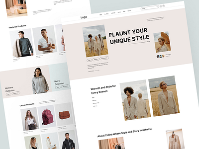 Zolina - Fashion eCommerce Website business clothing design ecommerce fashion figma online shopping ui design uiux web design website