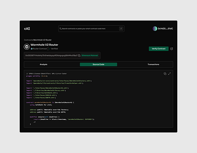 cAI>smart contracts>source code V0.1 design product design uxui