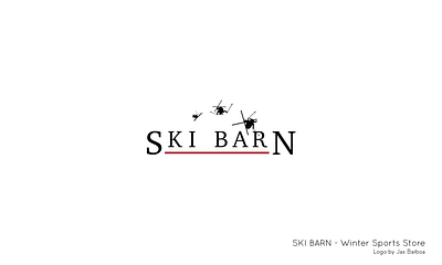 Logo: Ski Barn (Ski Shop) branding colorado cow cows design durango graphic design illustration logo ski ski town skiing snowboard snowboarding sports vector winter winter sports