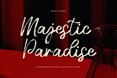 Majestic Paradise - Handbrush Font branding font brush calligraphy corporate font crafting font elegant font font fonts handbrush handlettering handwritten lettering logo logo font logotype packaging font product font script silhouette font typeface