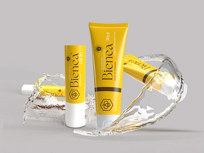 Bienea Skincare cosmetic product packaging 3d beauty bottle label brand identity branding cosmetics packaging cream label design logo packaging packaging design print product packaging skincare packaging tube packaging