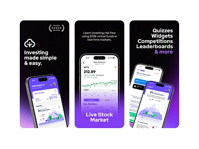 Learn Finance App Store Preview app appstore branding finance flat invest ios learn minimal mobile ui