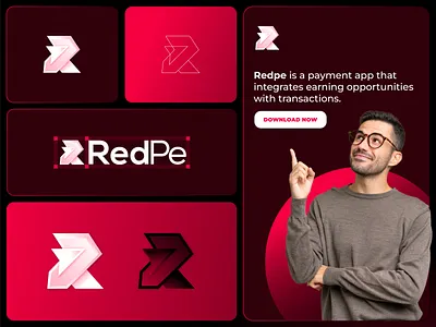 REDPE - Modern Payment System for Crypto Logo Brand Guidelines brand identity branding creativelogo crypto design freelance graphic design guidelines illustration logo payment saas logo specialist startup logo tech technology logo ui unique logo vector visual identity