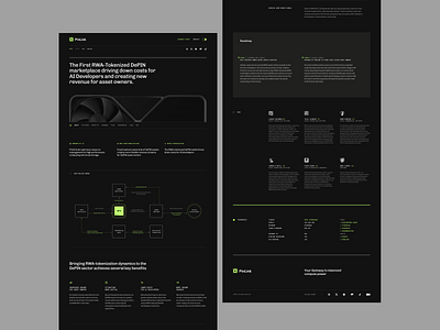 PinLink homepage (full) crypto layout long monospace scroll text rich token web web design