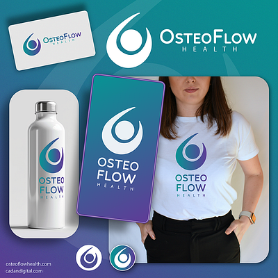 OsteoFlow Health Brand Package branding logo design visual identity