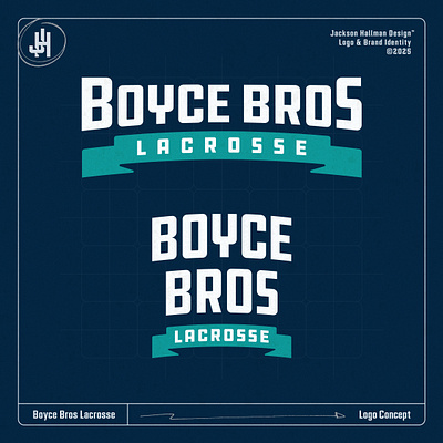 Boyce Bros Logo Concept banner branding lacrosse logo sport sports sports logo typography wordmark