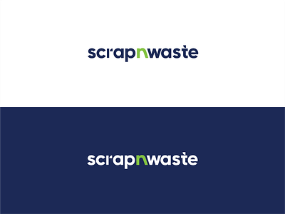 Scrapnwaste logotype branding logo modern