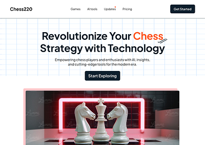 Chess AI tool landing page design .landing page design designing webdesign