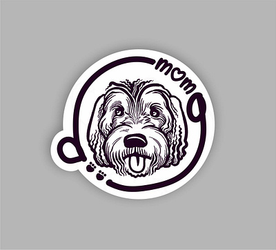 dog mom design dogmom sticker terrier vector yorkshire