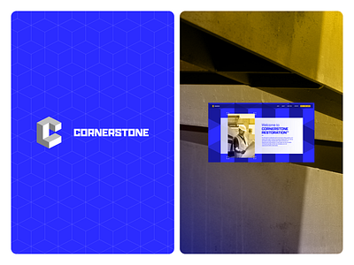 Cornerstone Restoration Concept Proposal bento branding branding and identity design font font pairing graphic design grid identity layout logo logo design modern stock stock photography type typeface unsplash web web layout