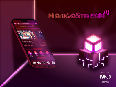 Manga Stream AI branding design graphic design logo mobile motion graphics ui