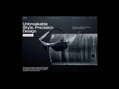 OVVO [Exploration 06] art direction branding composition design e commerce figma glasses graphic design interaction layout minimal photography process style typography ui ui ux uxui webflow website design