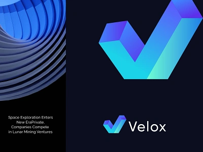 Velox logo 3d logo branding icon letter logo logo logo design logo designer logos logotypo mark modern logo v logo web logo website logo