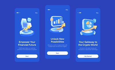 OrbitCrypto - Mobile App Onboarding blockchain crypto mobile app mobile design mobile onboarding onboarding ui design web3