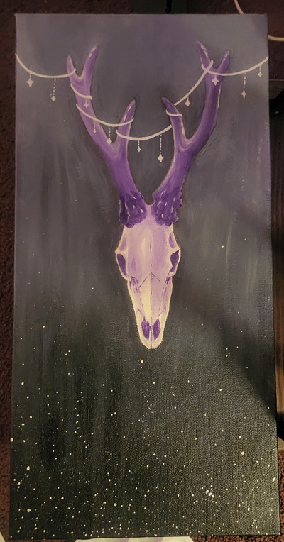 Deer Skull painting