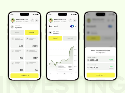 Energy Investing Mobile App alternative energy app design eco friendly energy financial fintech mobile app green energy homieslab invest app investment ios mobile app mobile application personal finance app product design inspiration revolut saas solar panels stock trading app wind turbine