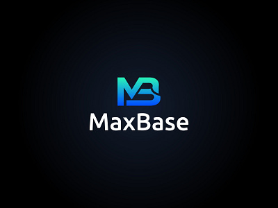 MaxBase logo/ MB letter logo b brand identity branding design gradient icon letter mb logo logo design logomultiply logos m mb mb letter logo technology