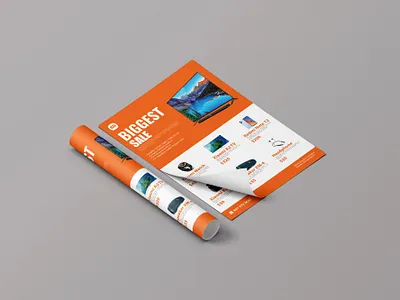 Gadget Flyer Design branding company company design creative design flyer design free gadget leaflet minimal minimalist mockup modern post poster print professional professional flyer tech technology