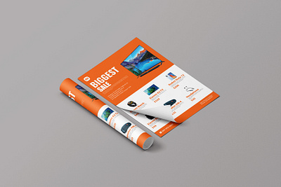 Gadget Flyer Design branding company company design creative design flyer design free gadget leaflet minimal minimalist mockup modern post poster print professional professional flyer tech technology