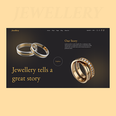 Jewellery Website Design ui