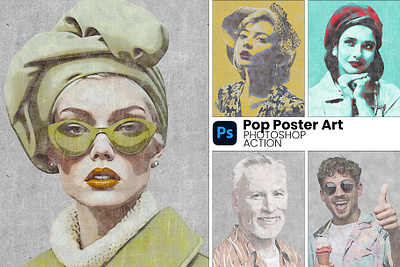 Pop Poster Art Photoshop Action graphic design hdr