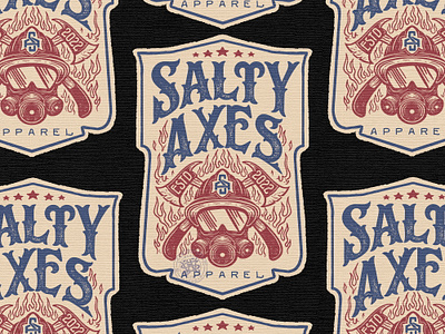 Salty Axes Apparel branding company brand logo company branding company logo design fire firefightter graphic design illustration logo typeface