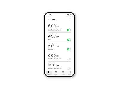 90 Days UI Challenge - #23 | Alarm Screen app design product card product design typography ui