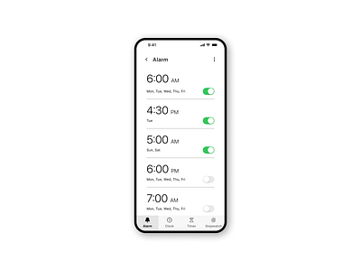 90 Days UI Challenge - #23 | Alarm Screen app design product card product design typography ui