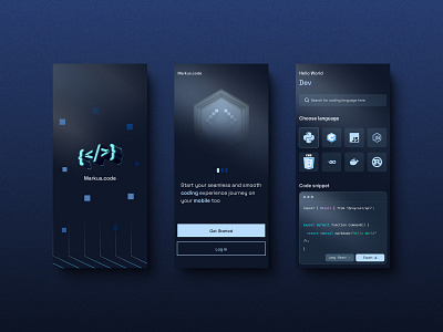 A mobile coding platform concept 3d adobe animation coding design figma graphic design illustration likes logo modern motion graphics saas share ui