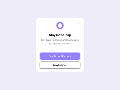 Modern notification popup UI Design high converting popup