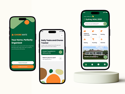 Chore Mate Application 3d app application branding chore design easyhome encodedots graphic design housechoreapp trending ui uiux