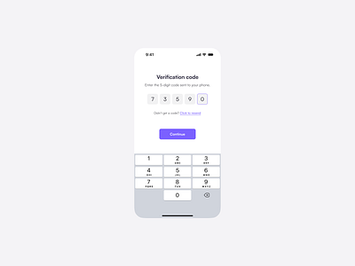 Verification code input UI Design