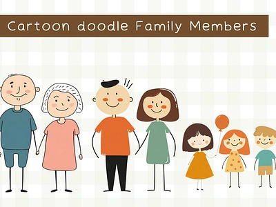 Cartoon Doodle Family Members cartoon fmaily cartoon kids cartoon people darwing family family clipart family illustration family membres family png image family people clipart people drawing stick figure