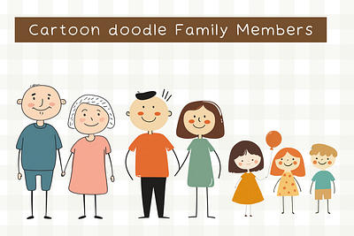 Cartoon Doodle Family Members cartoon fmaily cartoon kids cartoon people darwing family family clipart family illustration family membres family png image family people clipart people drawing stick figure