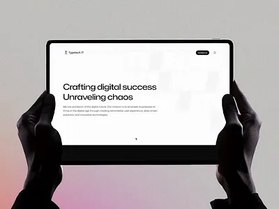 >_ TypeTech Website Design animation blackwhite clean company concept design figma idea interaction interface modern softwarefirm startup ui ui design uiux ux web webdesign website