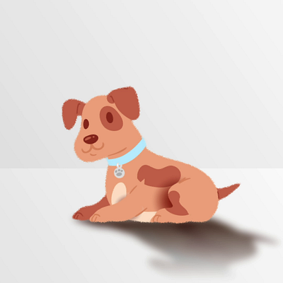 Puppy tail wagging animation loop 2d animation animation motion design motion graphics