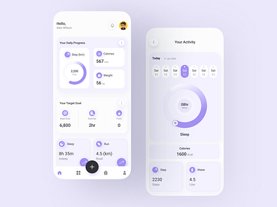 Fitness App - Home Screen Design experience design fitness app fitness app ui fitness app ui design fitness app uiux fitness app uiux design landing page design mobile app ui design ui design user interface design user research ux design