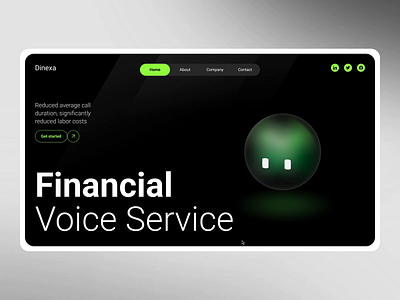 Financial Platform x Website 3d ai animation finance intelligent customer service landing page robot spline ui uiux ux web website