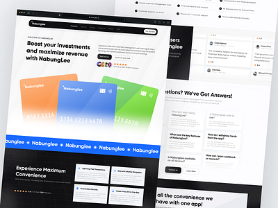 Nabunglee - Digital Bank Landing Page 💸 3d animation app banking branding dashboard design digital digitalbank exploration graphic design illustration landingpage logo minimal mobile design mobile ui motion graphics ui ux