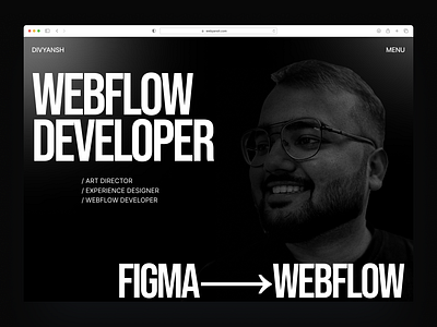 Webflow developer portfolio website dark header dark portfolio design portfolio header header concept personal portfolio portfolio portfolio design portfolio designer portfolio header portfolio site portfolio uiux portfolio web design portfolio website web design webflow webflow design webflow designer webflow developer webflow portfolio