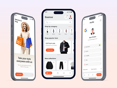 Fashion E-Commerce Mobile App app app design application buy design ecommerce fashion item list marketplace mobile app design product saas sell shopify shopping shopping app startup store ui uiux