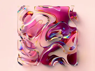 3D Chromatic Flow 3d 3d abstract art 3d art 3d design 3d visual abstract art art chromatic color colourful design dynamic flowing pink rainbow reflective sleek texture unique wavy